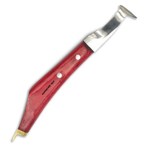 Couteau à sabots avec lame en acier inoxydable, pic à sabots avec embout en laiton, manche en tôle, outil de maréchal-ferrant réutilisable pour l'entretien professionnel des sabots - Product Image 4