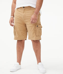 Short Cargo pour hommes, poches multiples, longueur genou, élastique, cordon de serrage, tissu 3/4 coton, short cargo décontracté pour l'extérieur, 100% - Product Image 6