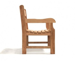 Banco de Patio de Madera de Teca de 3 Plazas, Moderno, Minimalista, Resistente al Agua, para Hoteles, Restaurantes y Apartamentos - Product Image 2