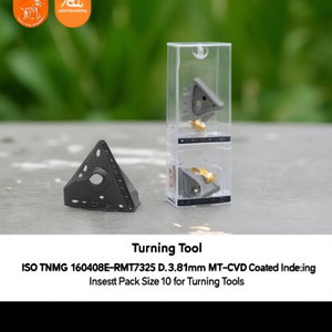 Inserto de Torneado Indexable con Recubrimiento MT-CVD ISO TNMG 160408E-RMT7325 D.3.81mm, Paquete de 10 para Herramientas de Torneado - Product Image 3