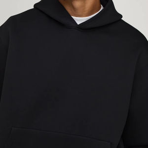 Haute qualité noir couleur coton Baggy Style pull blanc homme personnalisé pantalons de survêtement ensemble sweats à capuche avec personnaliser - Product Image 2