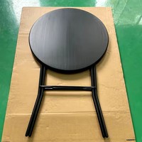 Table de bar haute et ronde en plastique noir pliable, bon marché, 80 cm x 60 cm, portable, pour fête en plein air, blanche, haute, pour la location, 32 pouces