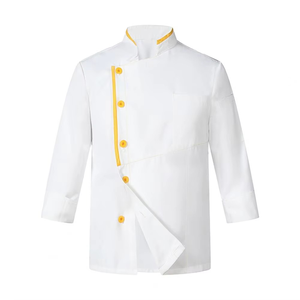 Conjunto de Pantalón y Chaqueta de Chef Ejecutivo Personalizado de Alta Calidad, 100% Algodón, Botones Negros, Unisex, Color Personalizado, Uniformes para Restaurantes - Product Image 1