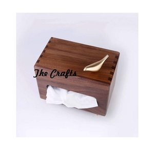 Servilletero de forma Rectangular de madera con caja de pañuelos de la mejor calidad para uso en decoración de fiesta de boda - Product Image 5