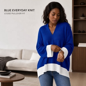 Pull en tricot personnalisé ZPB pour sororité avec broderie de lettres grecques, manches longues, 100% coton, col en V, vêtements pour femmes - Product Image 6
