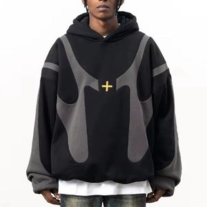 Ropa de calle con serigrafía personalizada, sudaderas con capucha gruesas y holgadas para hombre, 600g, Unisex, peso pesado, gran tamaño, Boxy, recortada, con cremallera - Product Image 2