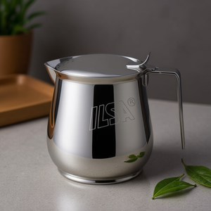 Théière en acier inoxydable Ilsa ALPI chromée polie (500 ml) 4 tasses, théière et bouilloire chromées polies - Product Image 3