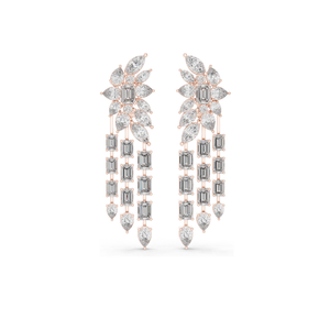 32.292 CT Lab Grown Diamond Drop <b>Earrings</b> VVS-VS EF Clarity 18KT, 14KT, 10KT Gold & 925 <b>Silver</b> Rose, Yellow, White Gold & - Product Image 3