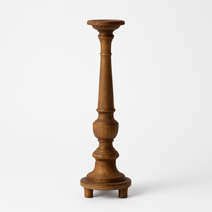 Candelero de madera cónico clásico para centros de mesa de comedor y candelabro de decoración festiva - Product Image 4