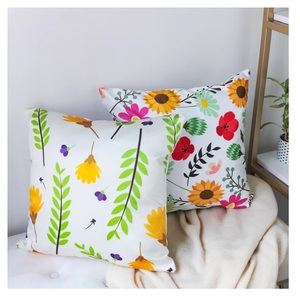 Hot Sales Wholesale 100% Organic Cotton Cheap Customize Printed Design Gots Certificate Woven Square Office Home Chairs Cushion - Product Image 1