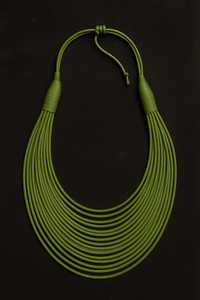 Collar de Cordón Encerado, Hilo de Algodón Verde, Collar Grueso, el Mejor Regalo para Fiestas, Collar de Diseño con Bordado, Joyería de Fiesta para Mujer - Product Image 6