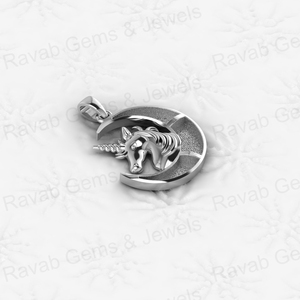 29x21mm Real 925 Plata Semi montaje en blanco colgante unicornio criaturas míticas caballo resina cenizas trabajo Joyería encontrar componente - Product Image 5