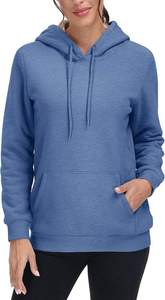 Sudadera con capucha informal de cuello alto para mujer, sudadera transpirable suave, logotipo personalizado, antibolitas para uso diario, lavado ácido, Invierno - Product Image 3
