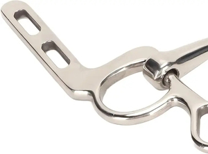 Mors à cheval en acier inoxydable de haute qualité avec chaîne à crochet et embout lisse pour l'équitation et l'équipement vétérinaire - Product Image 2