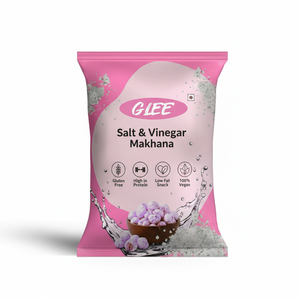 Salt & Vinegar Roasted Makhana (Fox Nuts) 50g Hard Low-Fat Nitrogen Packed Healthy Snack - Product Image 1