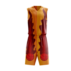Ensemble de maillots de basket-ball pour hommes, sublimation complète, pratique, réversible, couleur personnalisée, logo personnalisé - Product Image 3