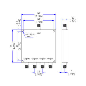 XINQY XQY-PS4-<span class=keywords><strong>2</strong></span>/8-SS-kadın 4 yollu güç bölücü 2000-8000MHz <span class=keywords><strong>2</strong></span>/8GHz WiFi RF 8GHz güç Splitter Guangdong - Product Image 5