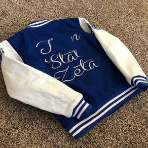 Personnalisé Hommes Vintage Surdimensionné Collège Varsity Vestes Stand École Baseball Letterman Toile Tissu Blanc Chenille Broderie - Product Image 4