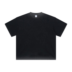 Logo personnalisé motif Boxy Sun Faded 260Gsm 100% coton lourd surdimensionné t-shirt personnalisé vintage Slim Fit hommes t-shirts - Product Image 4