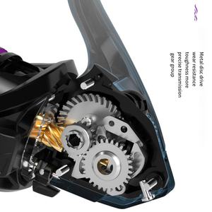 Moulinet de pêche robuste pour eau salée - Lancer de leurres pour la pêche au bar, au morue et à la rascasse - Utilisation en rivière/lac - Force de freinage de 10 kg - Système anti-retour - Product Image 6