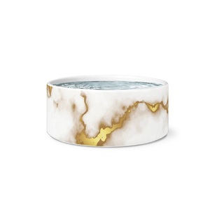 Ensemble de 2 bols de nourriture pour chiens de tailles différentes, bol pour chien en marbre et acier inoxydable de haute qualité à un prix raisonnable - Product Image 6