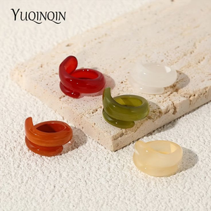Wholesale Customized Resin Ring for Women Beautiful Colorful Fashion Jewelry Made India Best Quality - Product Image 1