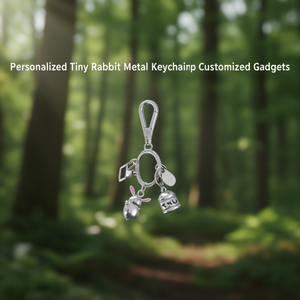 Portachiavi in Metallo Personalizzato a Forma di Coniglio, Gadget Personalizzabili - Product Image 3