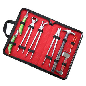 Pinces à sabots de haute qualité et extracteur d'ongles marteau de conduite manche en bois grand couteau à boucle Kit d'outils de maréchal-ferrant - Product Image 1