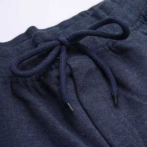 <b>Men's</b> Luxury 100% Cotton Navy Blue Tracksuit <b>White</b> Piping High-Street Slim Fit Premium <b>Jogger</b> Set - Product Image 3