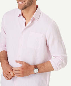 Camisa Casual de Lino/Algodón para Hombre, Nueva Colección 2026, Manga Larga, Cuello Clásico, Botón Único, Teñido Liso, Antiencogimiento, Secado Rápido - Product Image 5