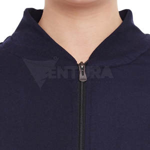 Chaqueta Bomber de cuero con logotipo personalizado para mujer, Chaqueta larga de invierno de poliéster sólido para exteriores, cremallera, cuello levantado, punto transpirable - Product Image 4