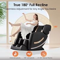 Fauteuil de massage complet avec analyse corporelle, fauteuil inclinable à gravité zéro avec modes Just Able, repose-pieds extensible automatique, massage des pieds