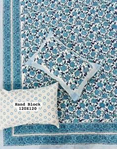 ชุดผ้าปูที่นอนผ้าฝ้ายพิมพ์ลายบล็อกด้วยมือคุณภาพระดับพรีเมี่ยมสำหรับเครื่องนอนในโรงแรมและบ้านงานแฮนด์เมดจำนวนมาก - Product Image 4