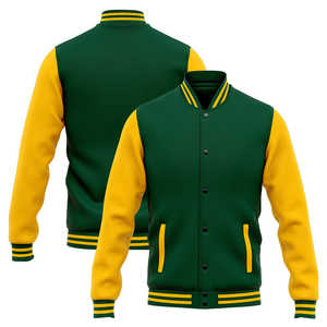 2026 chaqueta Unisex Letterman chaqueta Varsity de lana de cuero Real de calidad Premium chaqueta de béisbol universitaria para hombres - Product Image 2