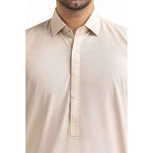 Costume de mariage beige coupe ajustée SK-S23-033, style professionnel classique, fermeture simple boutonnage, fermeture éclair, haute qualité - Min. Commandez 2 pièces - Product Image 4