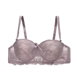 Reggiseno da Donna Comodo e Traspirante con Chiusura Frontale, Senza Ferretto, Alla Moda con Design Floreale in Pizzo, Effetto Push-Up, Realizzato in Poliammide - Product Image 4