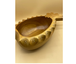 Bol à fruits en bois d'acacia fabriqué à la main bol de service décoratif en bois massif naturel pour la cuisine et l'utilisation de centre de table - Product Image 6