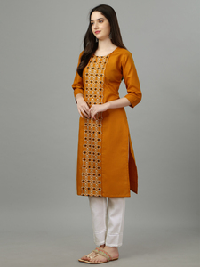 ชุดเดรสลำลองผ้าเรยอนสำหรับผู้ใหญ่ผ้าคอตตอนผ้าเรยอนอินเดียปักลายอย่างประณีต - Product Image 4