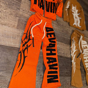 Conjunto Deportivo Profesional de Sudadera con Capucha y Pantalones Jogger, Personalizable con Estampado o Bordado para Niño, Conjunto de 2 Piezas, Chándal de Felpa Extra Grande para Niño - Product Image 2