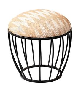 Luxury metallic sitting stool black cage <b>legs</b> ottoman wholesale usage home hotel room restaurant indoor outdoor living room 2023 - Product Image 6