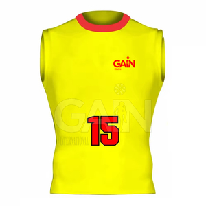 Uniformes Deportivos para Hombre 7 V 7 al Por Mayor con MOQ Bajo, Logotipo Personalizado, Transpirables, 100% Poliéster, Secado Rápido, Sin Mangas, 340g, para Todas las Temporadas - Product Image 3