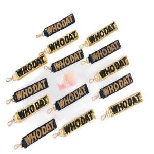 Sac de perles de rocaille embelli à la main indien chic personnalisé porte-clés élégants porte-clés en perles chic - Product Image 6