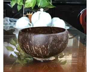 Tazón de cáscara de coco natural con estilo decorativo hecho a mano de cáscara de coco real Tazón de cáscara de coco Listo para exportación - Product Image 5