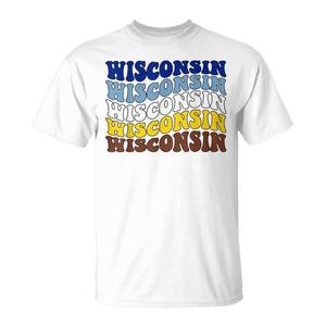 T-shirt retrò Groovy Wisconsin State Home Girl I Love Wisconsin Flag - Product Image 3