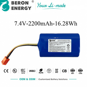 Batterie au lithium 18650 2S1P 7,4V 2200mAh, batterie lithium-ion rechargeable pour jouets électriques, modèles RC, fabricant OEM ODM - Product Image 1