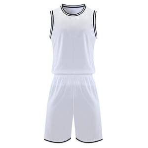 Ensemble de maillots de basket-ball pour hommes adultes conçus sur mesure respirant transfert de chaleur imprimé Logo plaine sans manches 100% basket-ball - Product Image 6