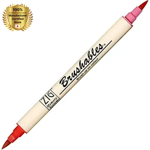 [·库雷图] 库雷图之字形记忆系统双画笔笔尖记号笔，布鲁塞尔，20号，纯红 (MS-7700-020) 水彩画笔
