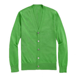 ALPHA Quality Unisex Casual Winter <b>Cardigan</b> Sweater Breathable Knit Button V-Neck Plaid Pattern Anti-Wrinkle Customized Color - Product Image 5