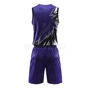 Tenue de Basketball Personnalisée Respirante Grande Taille à Séchage Rapide pour Hommes Adultes – Kit d'Équipe Personnalisable avec Nom d'Équipe – Vêtements de Sport 100% Polyester - Product Image 3
