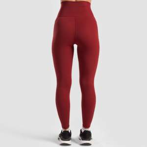 Leggings Deportivos para Mujer, Color Rojo, Tejido de Compresión, Sin Costuras, Control de Abdomen, Efecto Push-Up, Estilo Suave y Casual, Talla XL - Product Image 3
